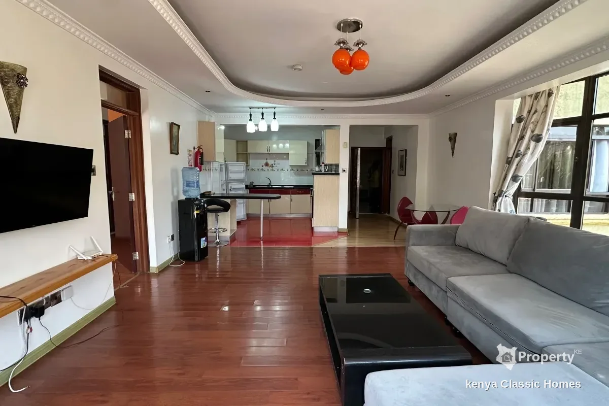 Landscape view of 1-Bedroom Furnished Apartment in Westlands @130k